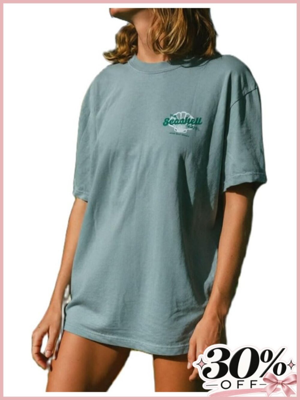 Oversized Retro Tropical Graphic Tee for Women Short Sleeve Beach Summer